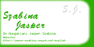 szabina jasper business card